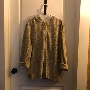 White Stag Front Zip Hooded Sweater ~ Brown / Tan ~ Size 18W / 20W